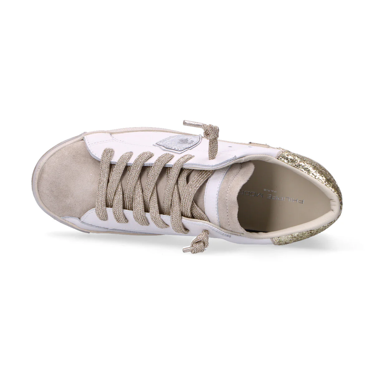 Philippe Model sneaker PRSX veau glitter bianca - immagine 4