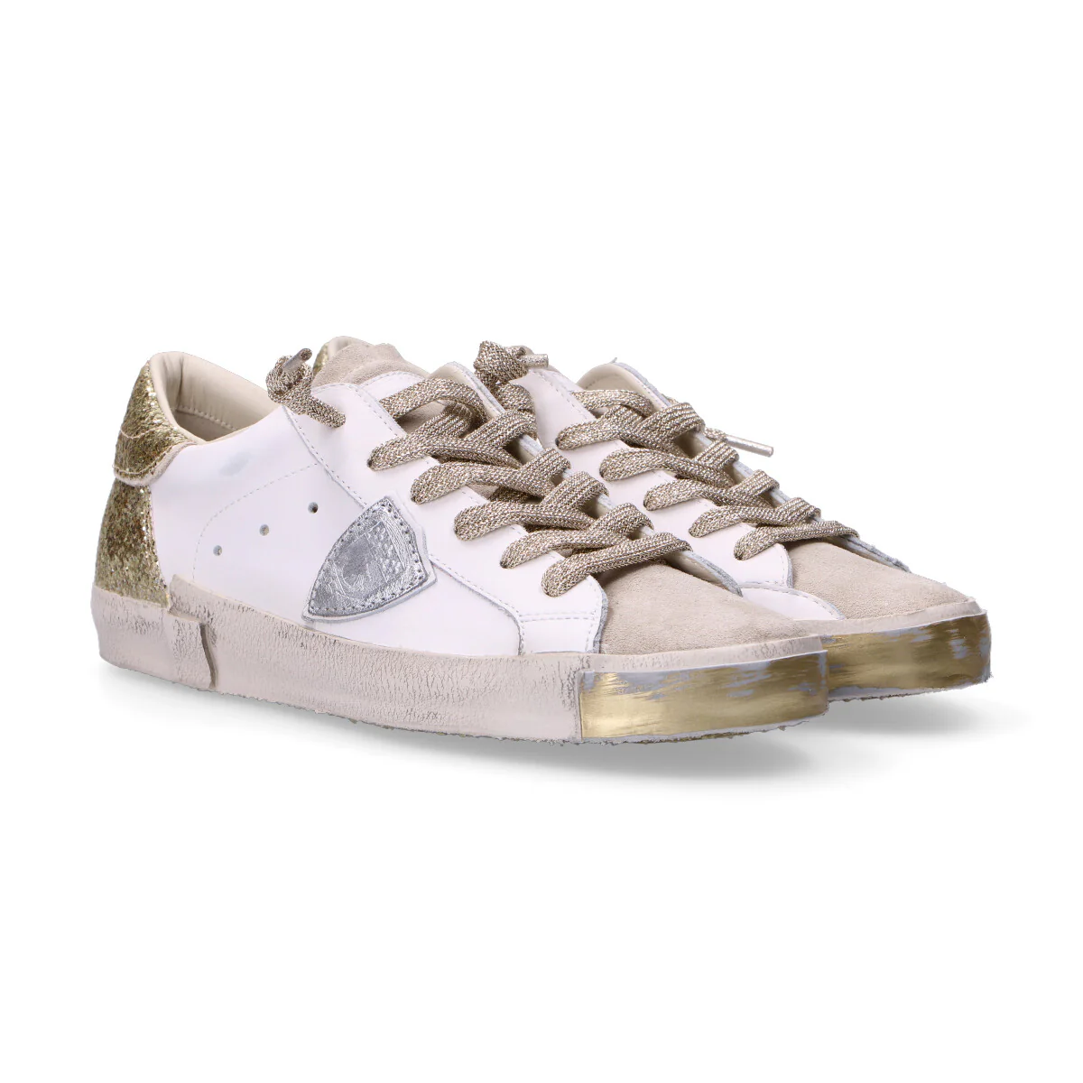 Philippe Model sneaker PRSX veau glitter bianca - immagine 6